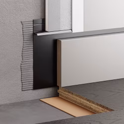 Плинтус алюминиевый скрытый с подсветкой Modern Decor RAL 9005 Черный 15-17-94 2500×104,6×14,5
