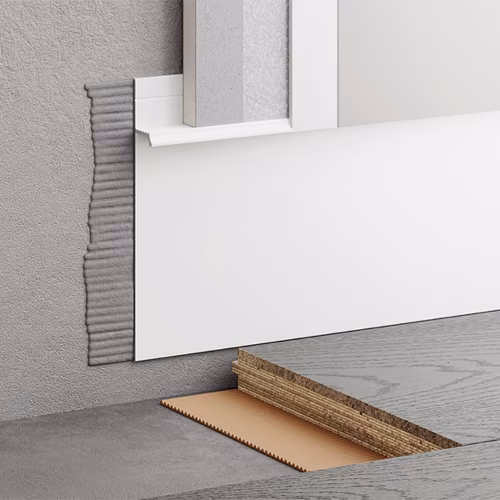 Плинтус алюминиевый скрытый с подсветкой Modern Decor RAL 9003 Белый 55-80-74 2500×104,6×14,5