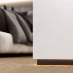 Плинтус алюминиевый теневой с подсветкой Modern Decor RAL 9005 Черный 36-86-93 2500×20×12,8