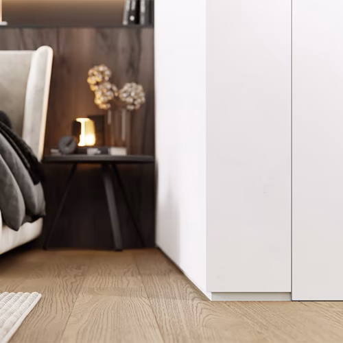 Плинтус алюминиевый теневой с подсветкой Modern Decor RAL 9003 Белый 73-38-47 2500×20×12,8