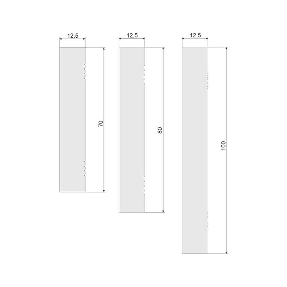 Вставка МДФ в скрытый плинтус под покраску Modern Decor 10-13-17 2050×100×12,5