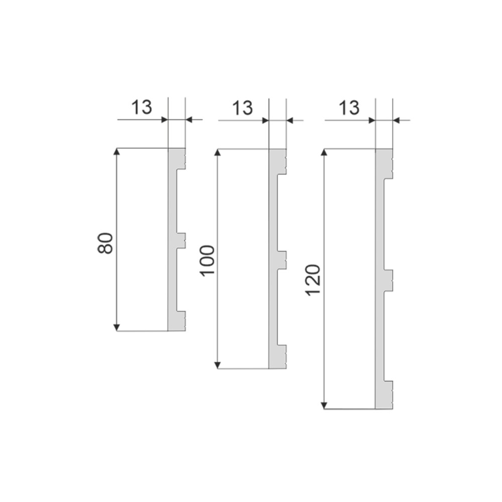 Вставка в скрытый плинтус под покраску Modern Decor 37-17-09 2000×100×13