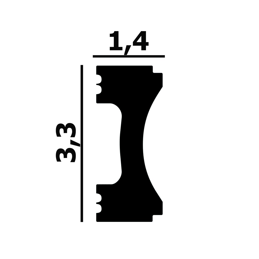 Молдинг под покраску Перфект Плюс P136 2800×33×14
