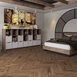 Кварцвиниловый SPC ламинат Damy Floor London Дерби 0036-1 венгерская елка 615×123×4