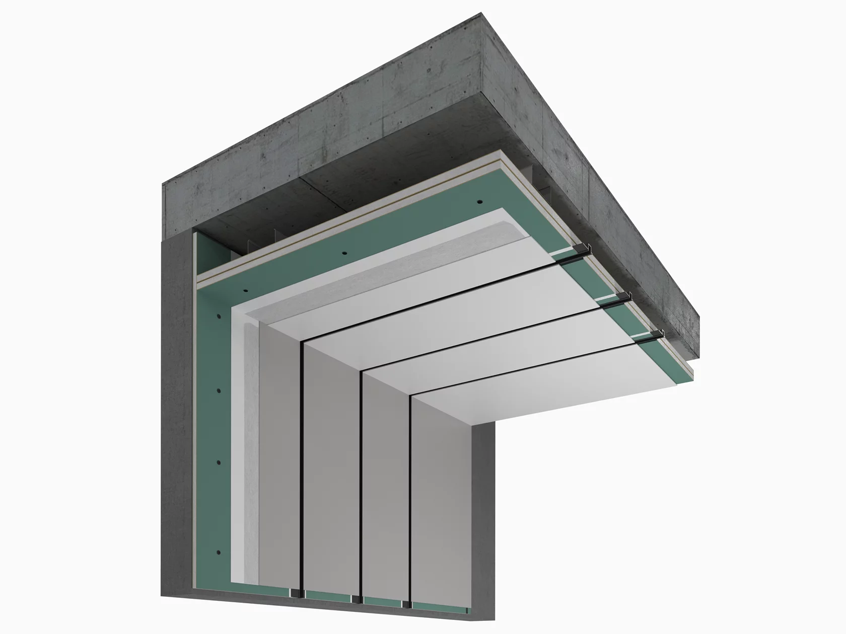 Профиль алюминиевый теневой Laconistiq Classic Черный RAL 9005 21-21-300 матовый 3000×37×10,7