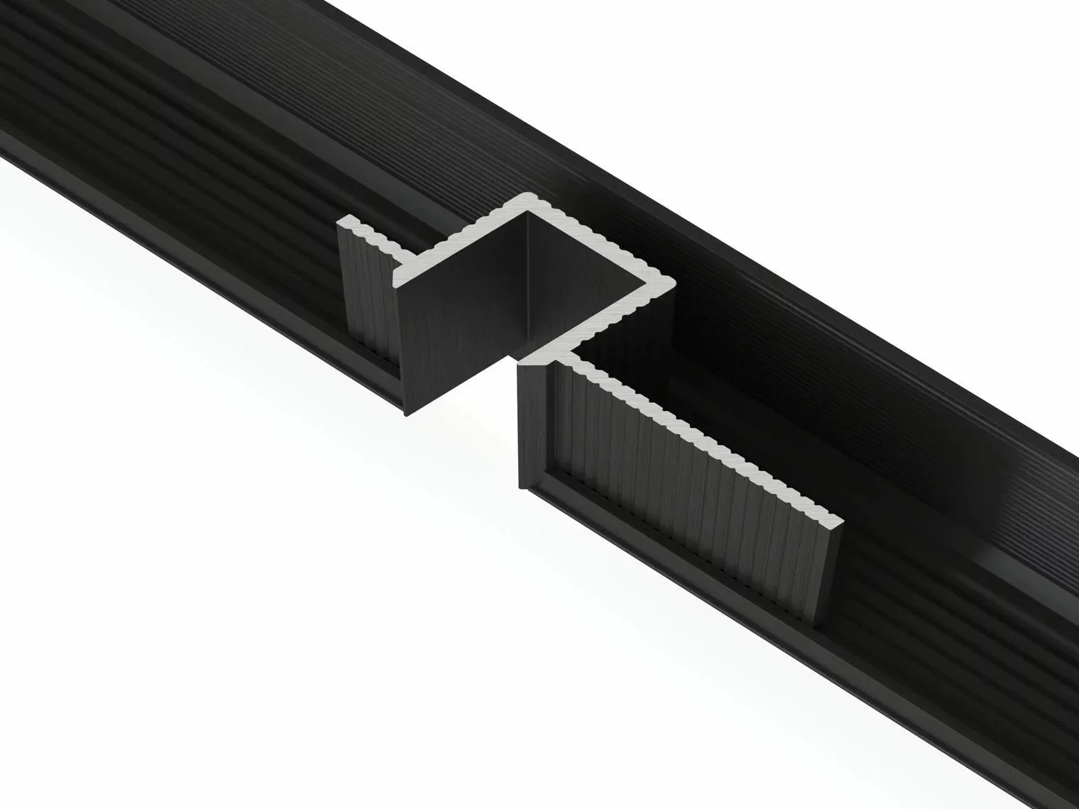 Профиль алюминиевый теневой Laconistiq Classic Черный RAL 9005 21-21-300 матовый 3000×37×10,7