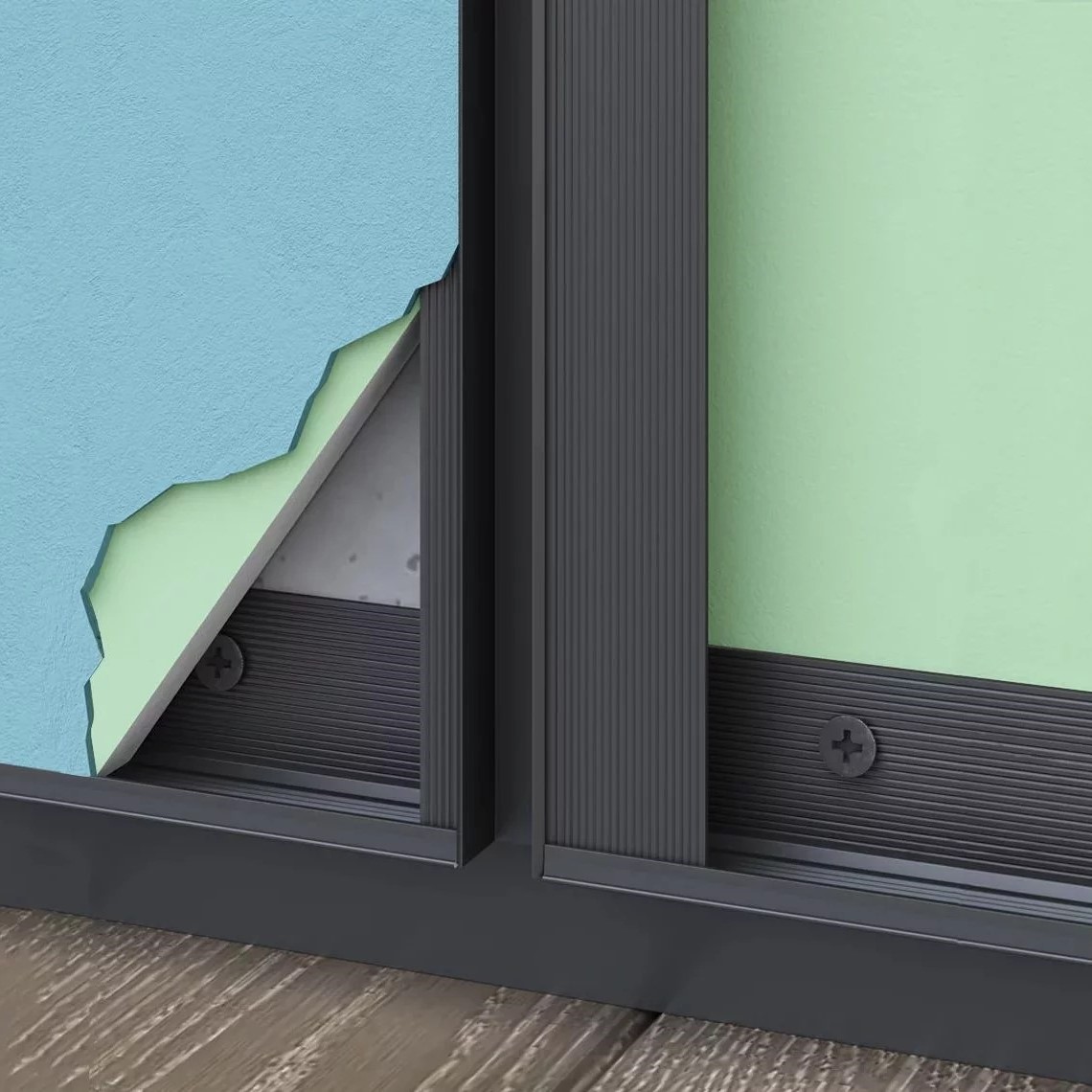 Профиль алюминиевый теневой Laconistiq Classic Светлое золото 21-15-300 3000×37×10,7