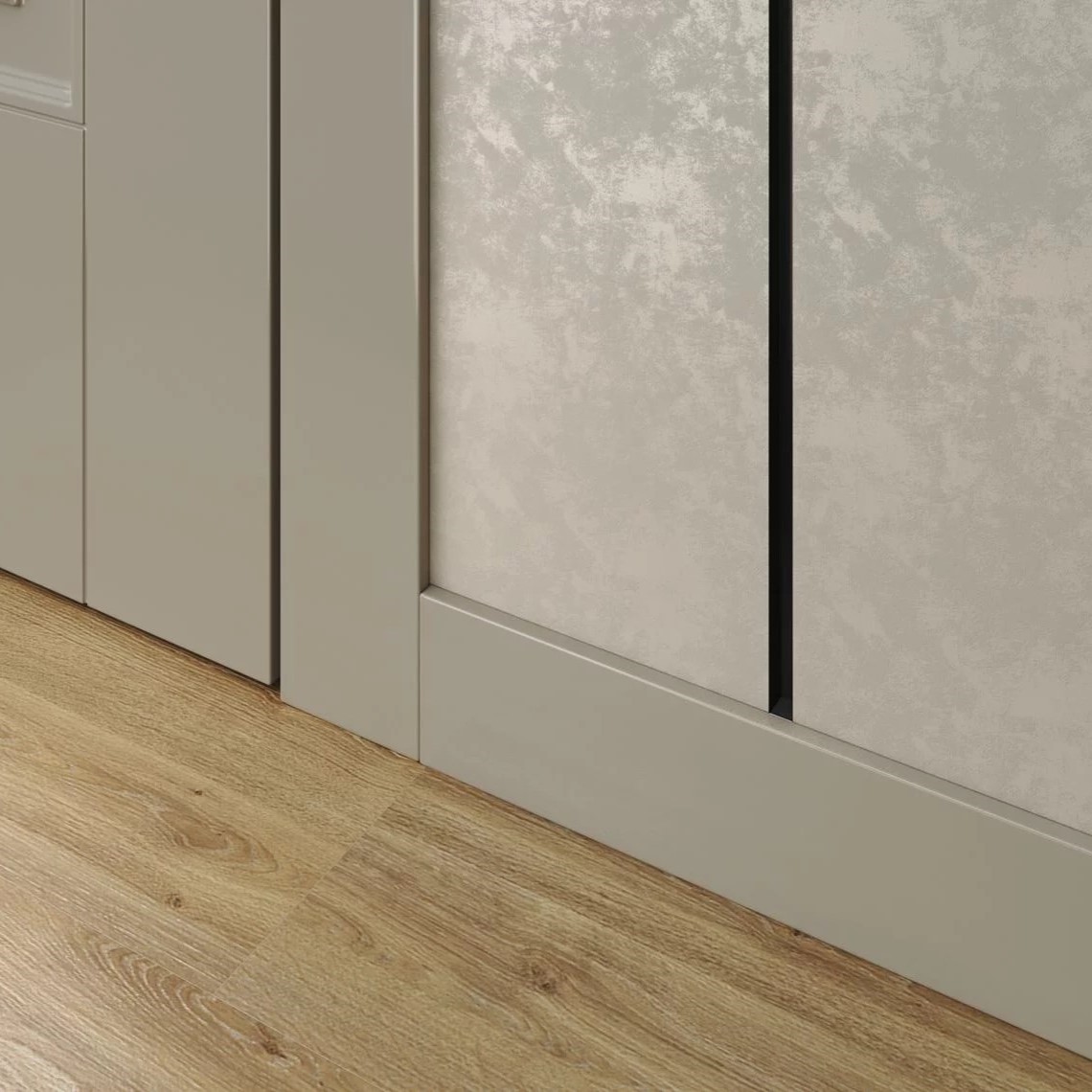 Профиль алюминиевый теневой Laconistiq Classic Светлое золото 21-15-300 3000×37×10,7