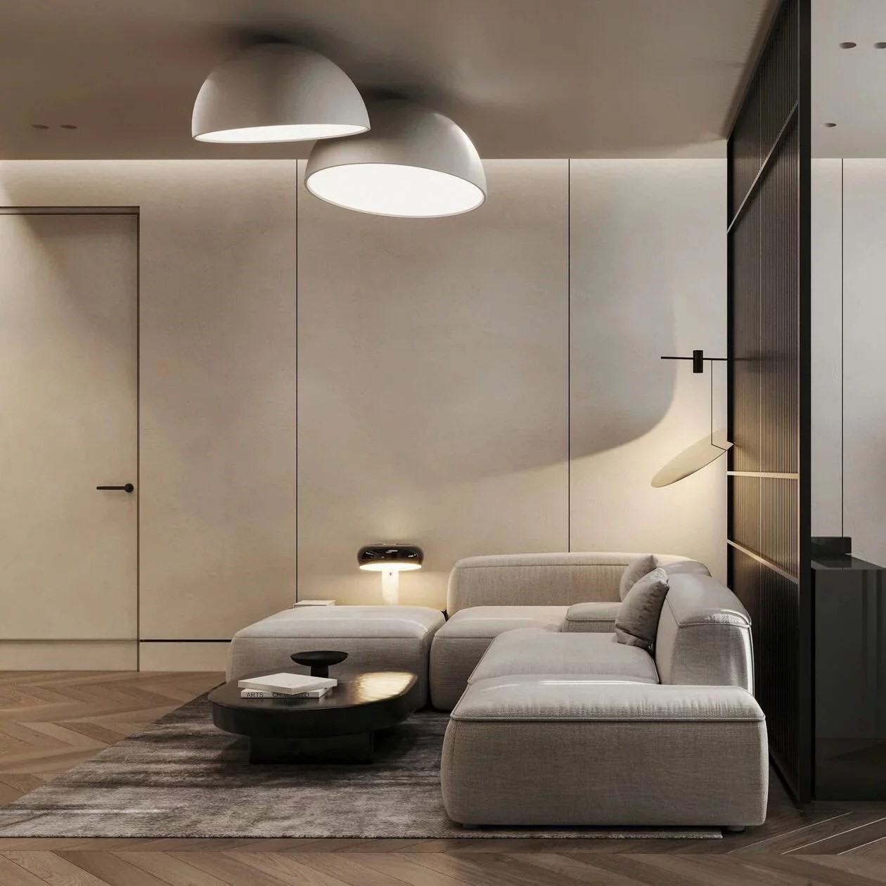 Профиль алюминиевый теневой Laconistiq Classic Светлое золото 21-15-300 3000×37×10,7 фото в интерьере