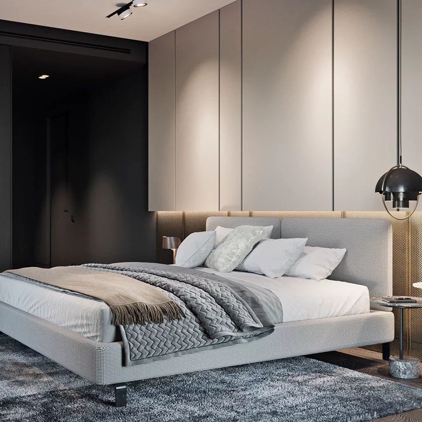 Профиль алюминиевый теневой Laconistiq Classic Светлое золото 21-15-300 3000×37×10,7 фото в интерьере