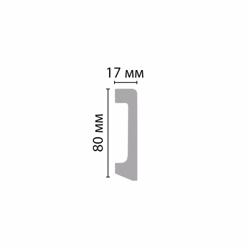Плинтус Decomaster Дуб натуральный D235-88 2400×80×17