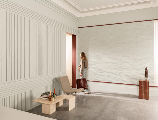 Стеновая панель под покраску Orac Decor W216 Matrix 2000×250×16 фото в интерьере