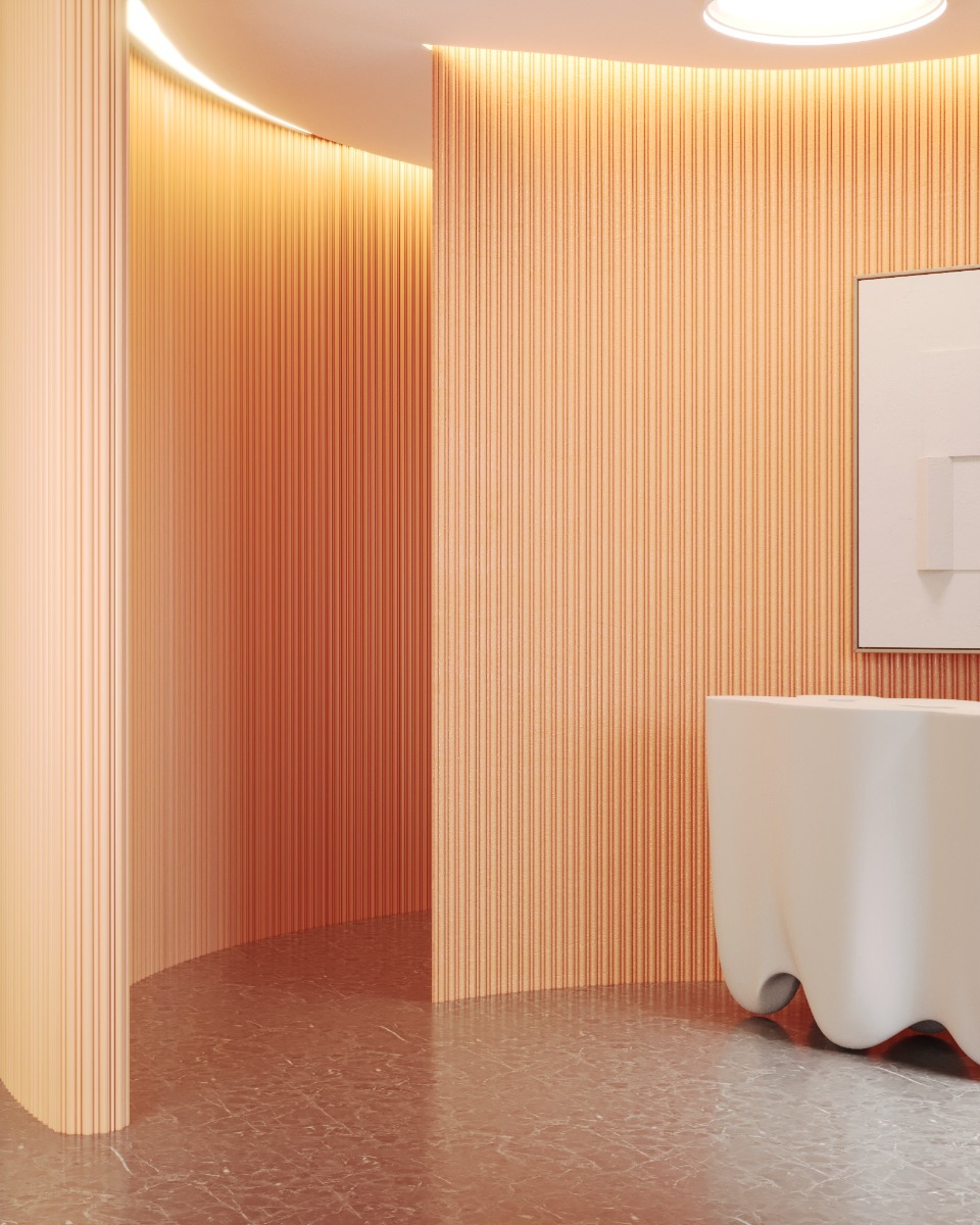 Стеновая панель под покраску Orac Decor WX211 Flute 2000×255×17 фото в интерьере