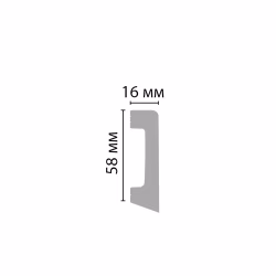 Плинтус Decomaster Дуб скандинавский D234-86 2400×58×16