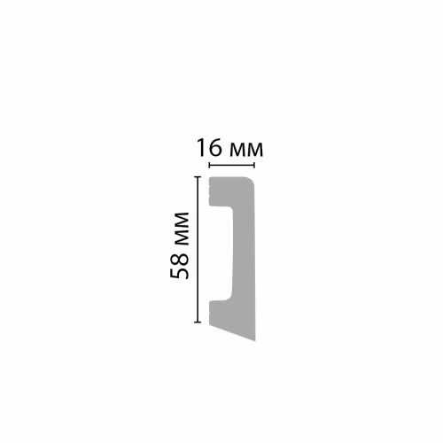 Плинтус Decomaster Дуб молочный D234-1070 2400×58×16