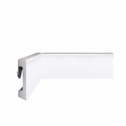 Плинтус Decomaster Белый D235-114 глянцевый 2400×80×17