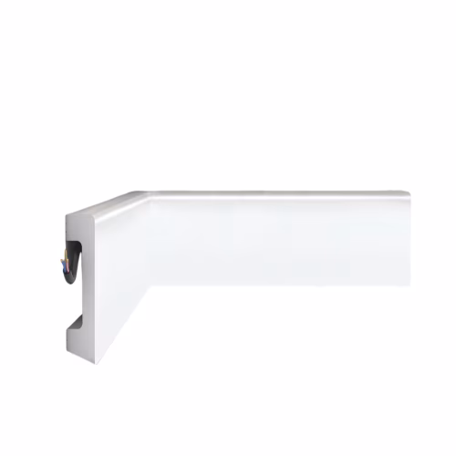 Плинтус Decomaster Белый D235-114 глянцевый 2400×80×17