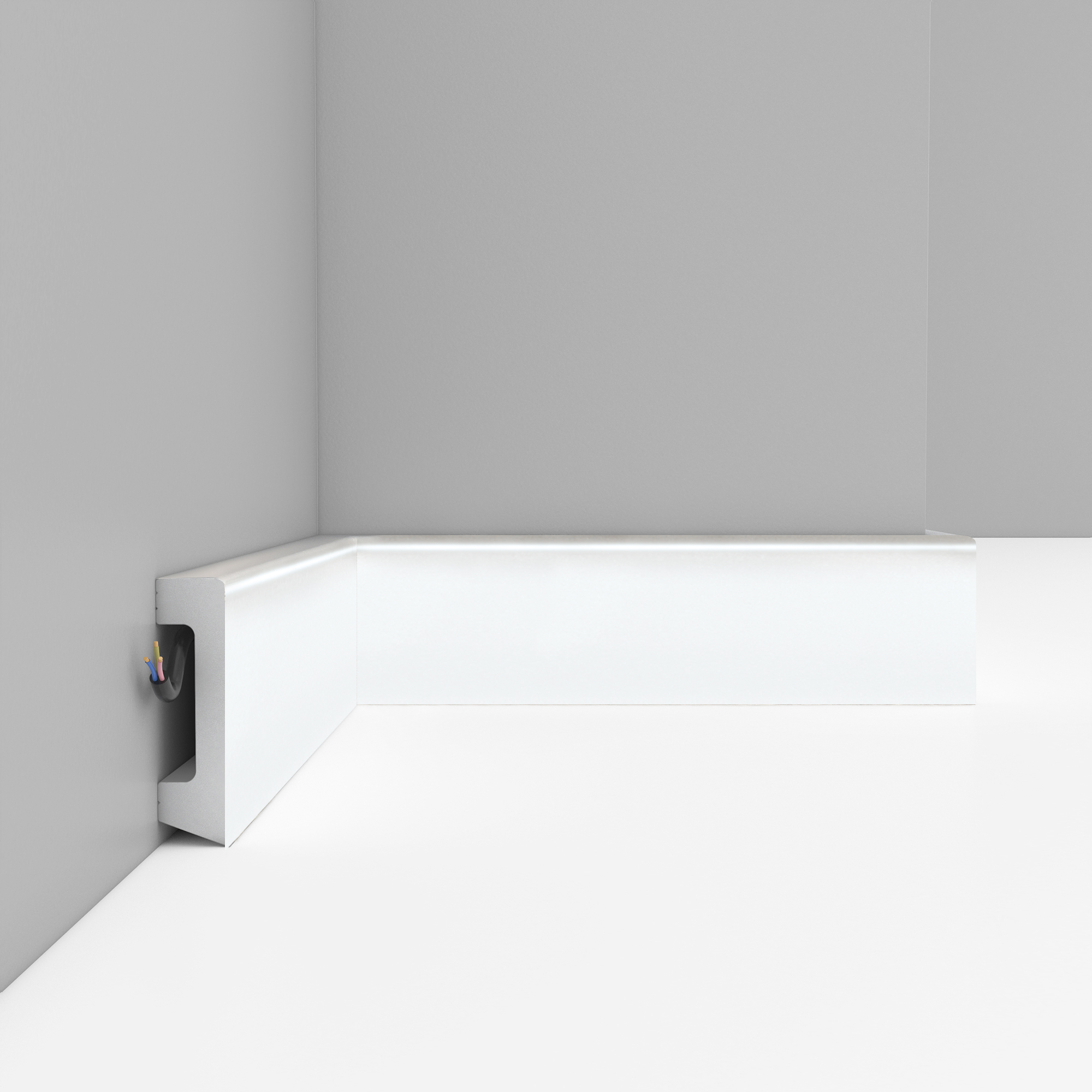 Плинтус Decomaster Белый D234-114 глянцевый 2400×58×16 Плинтус Decomaster Белый D234-114 глянцевый 2400×58×16