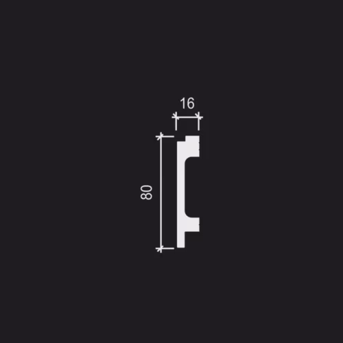 Плинтус под покраску Decor-Dizayn Modern DD723 2000×80×16