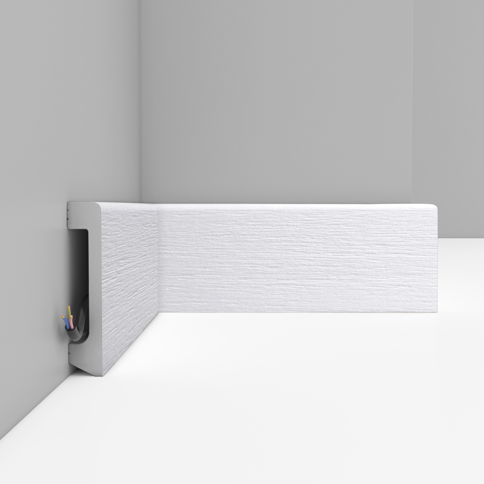 Плинтус Decomaster Дуб белый D235-70 2400×80×17