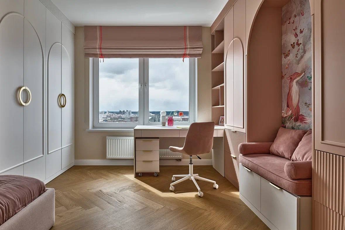 Композитная паркетная доска Quartz Parquet Штучный паркет Дуб Карельский 44-419 венгерская елка 400×100×5 фото в интерьере