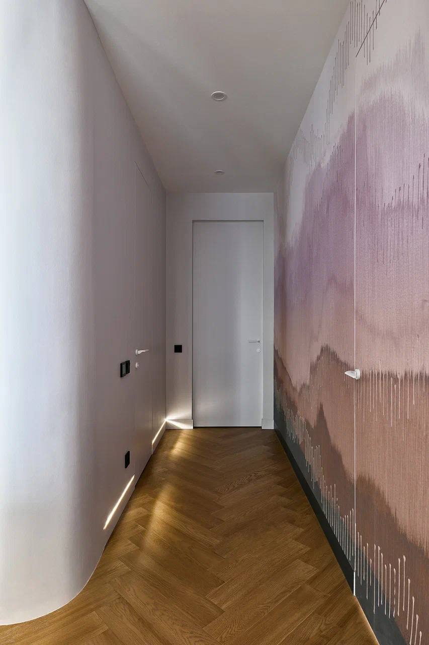 Композитная паркетная доска Quartz Parquet Штучный паркет Дуб Карельский 44-419 венгерская елка 400×100×5 фото в интерьере