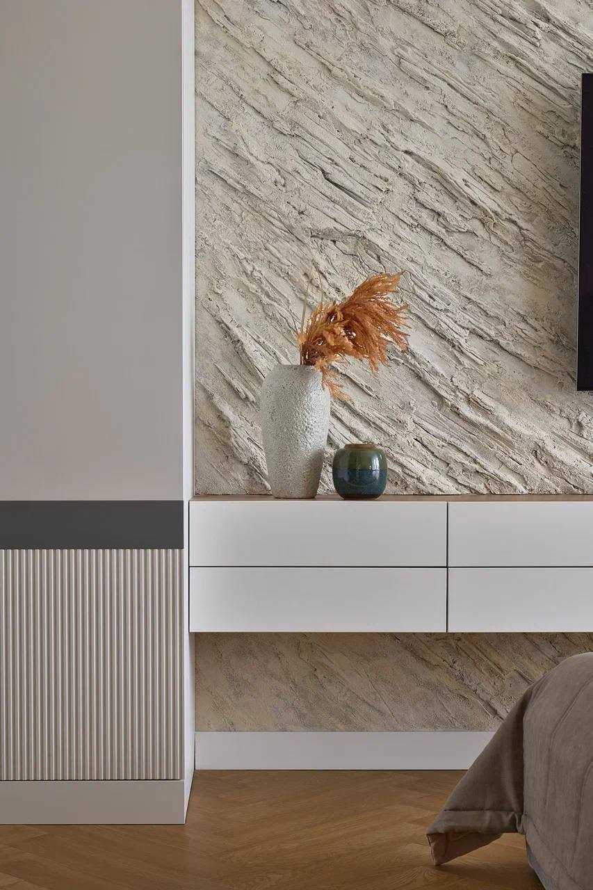 Композитная паркетная доска Quartz Parquet Штучный паркет Дуб Карельский 44-419 венгерская елка 400×100×5 фото в интерьере