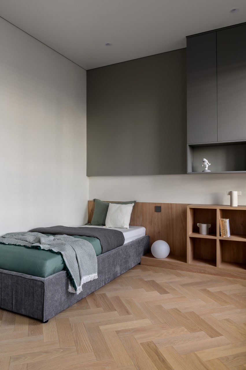 Композитная паркетная доска Quartz Parquet Штучный паркет Дуб Хельсинки 44-1258-58 венгерская елка 400×100×5 фото в интерьере