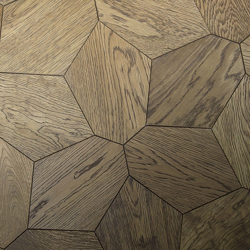 Инженерная доска Greenline Геометрический паркет Лепестки v1 натур 245×175×15