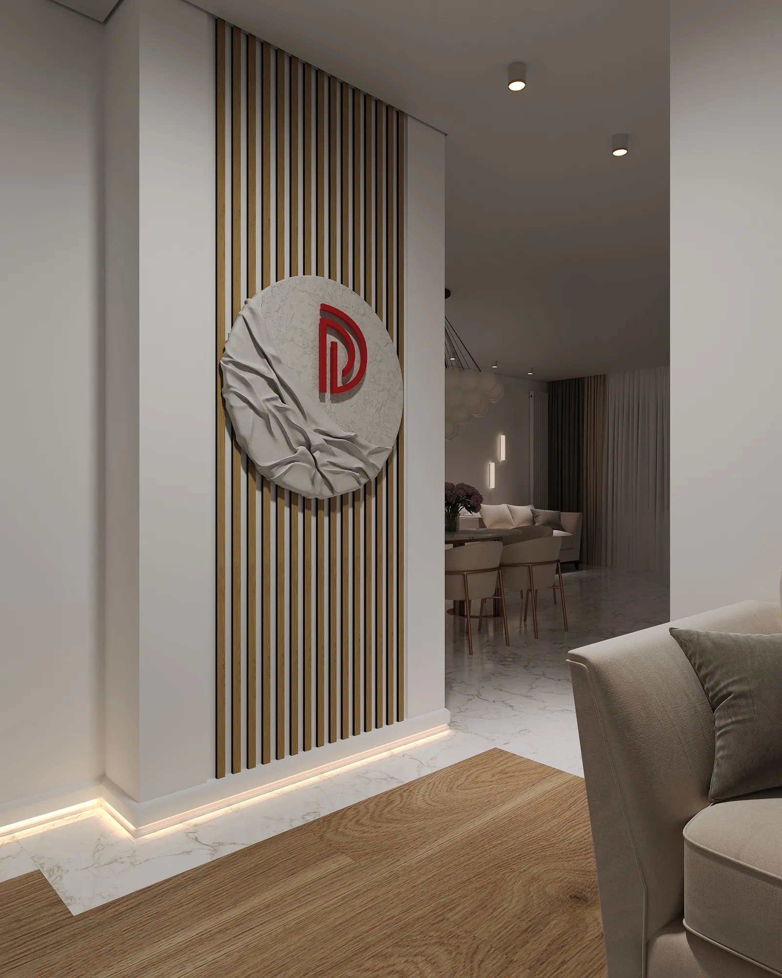 Плинтус под покраску Decor-Dizayn Грани DD700 2000×100×18,1 фото в интерьере