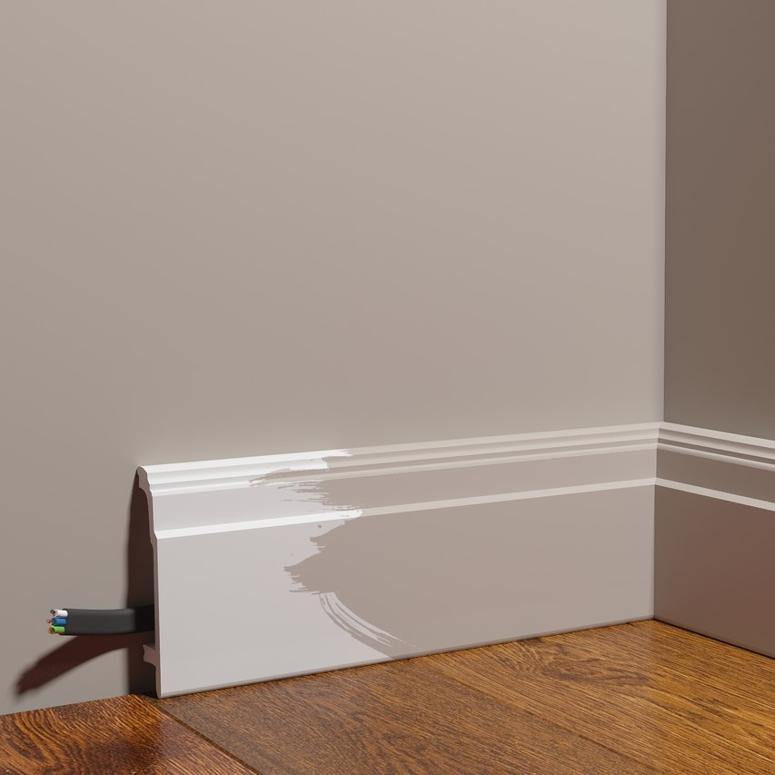 Плинтус под покраску Decor-Dizayn Грани DD102 2000×102×23,4