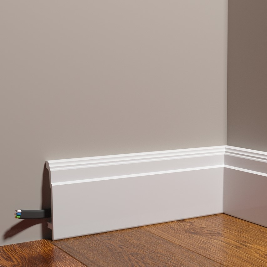 Плинтус под покраску Decor-Dizayn Грани DD102 2000×102×23,4