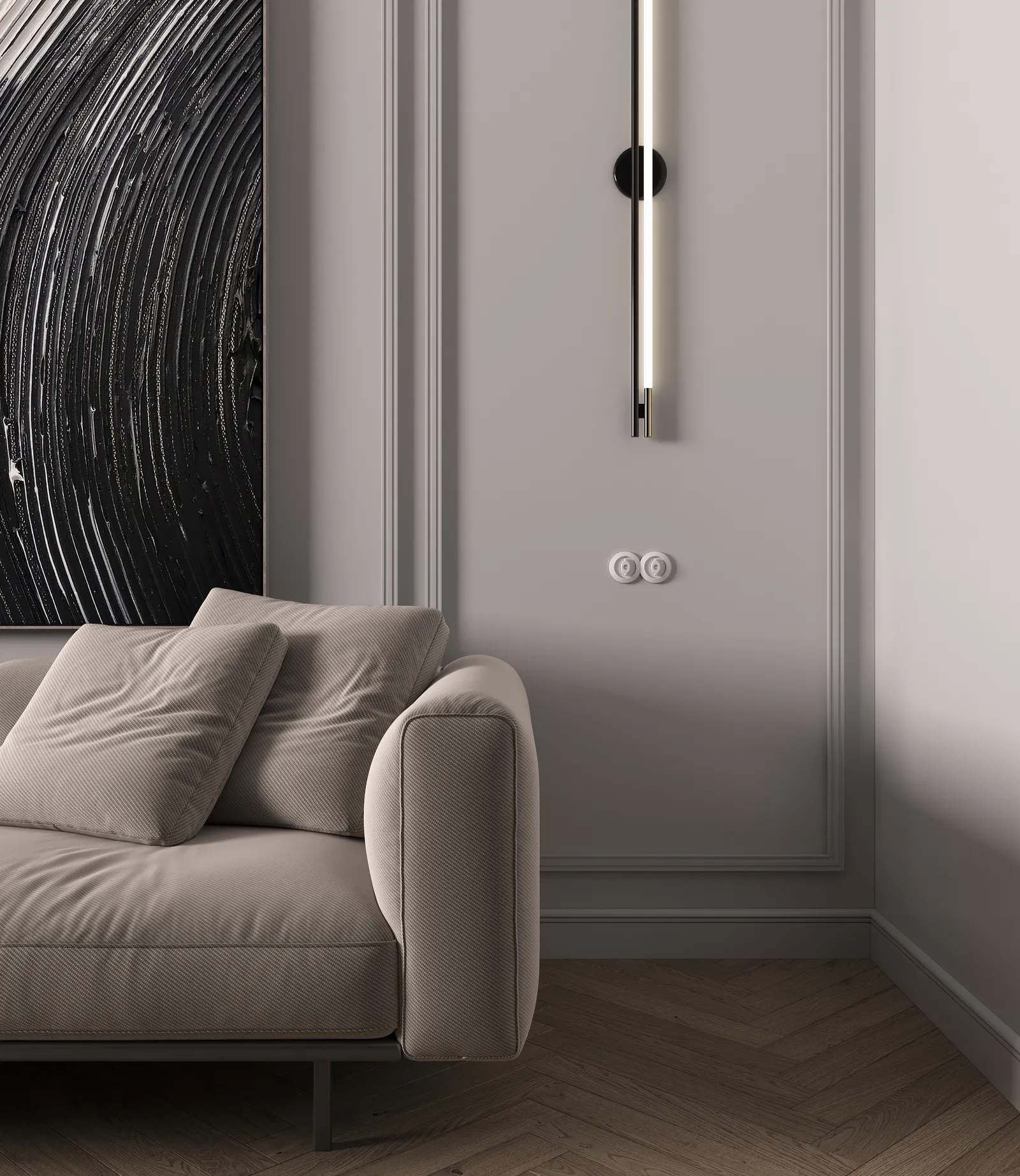 Плинтус под покраску Decor-Dizayn Modern DD721 2000×110×15 фото в интерьере