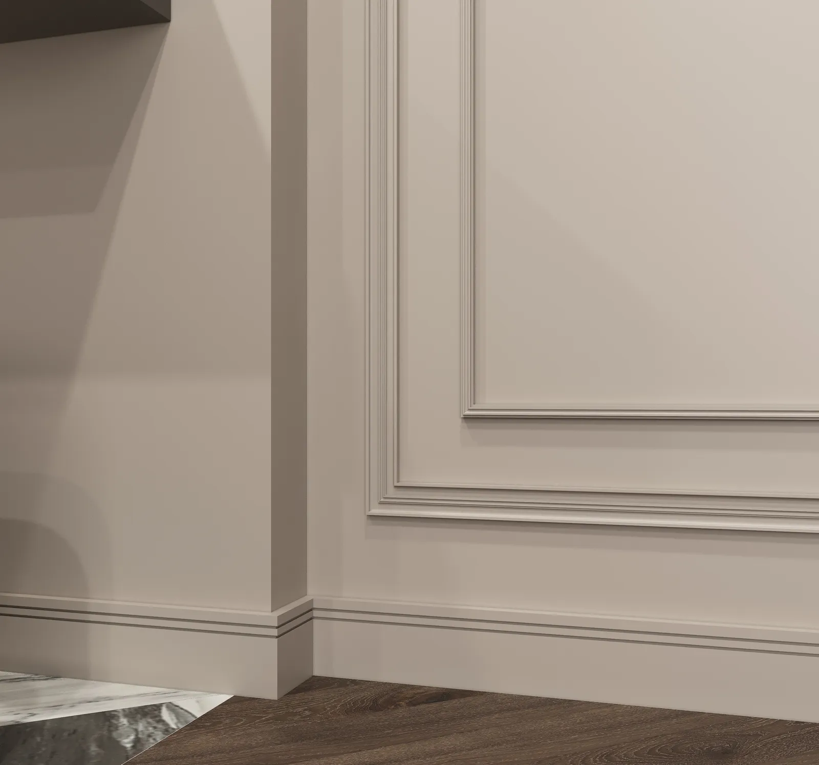 Плинтус под покраску Decor-Dizayn Modern DD717 2000×80×13 фото в интерьере