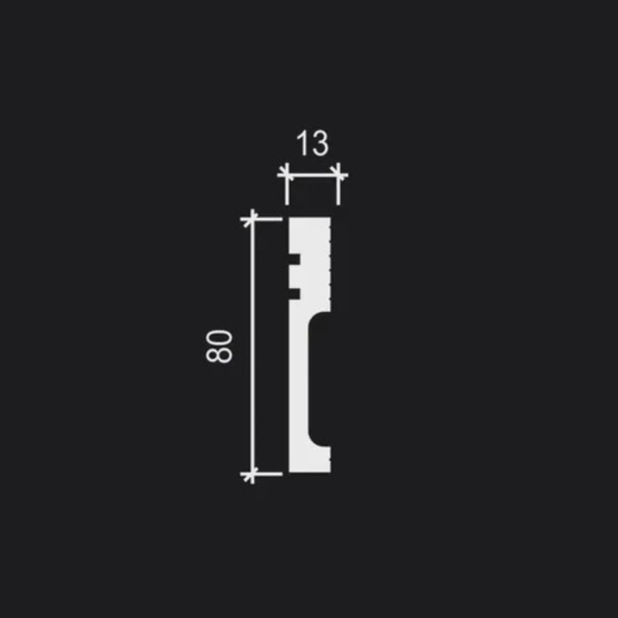 Плинтус под покраску Decor-Dizayn Modern DD717 2000×80×13