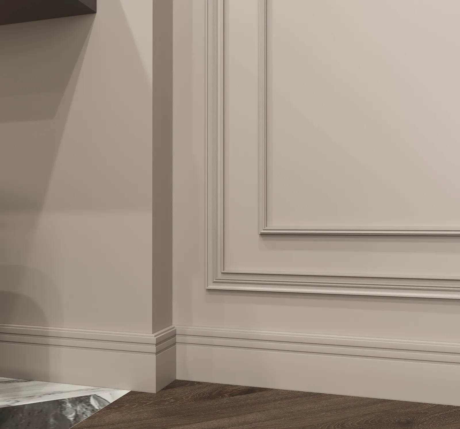 Плинтус под покраску Decor-Dizayn Modern DD724 2000×120×16 фото в интерьере