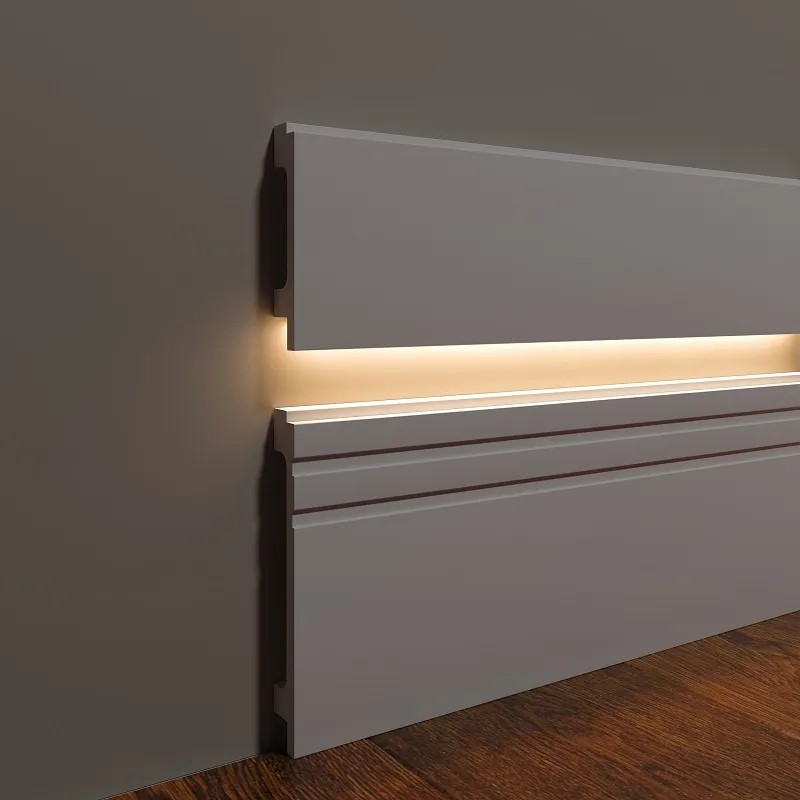 Плинтус под покраску Decor-Dizayn Modern DD724 2000×120×16