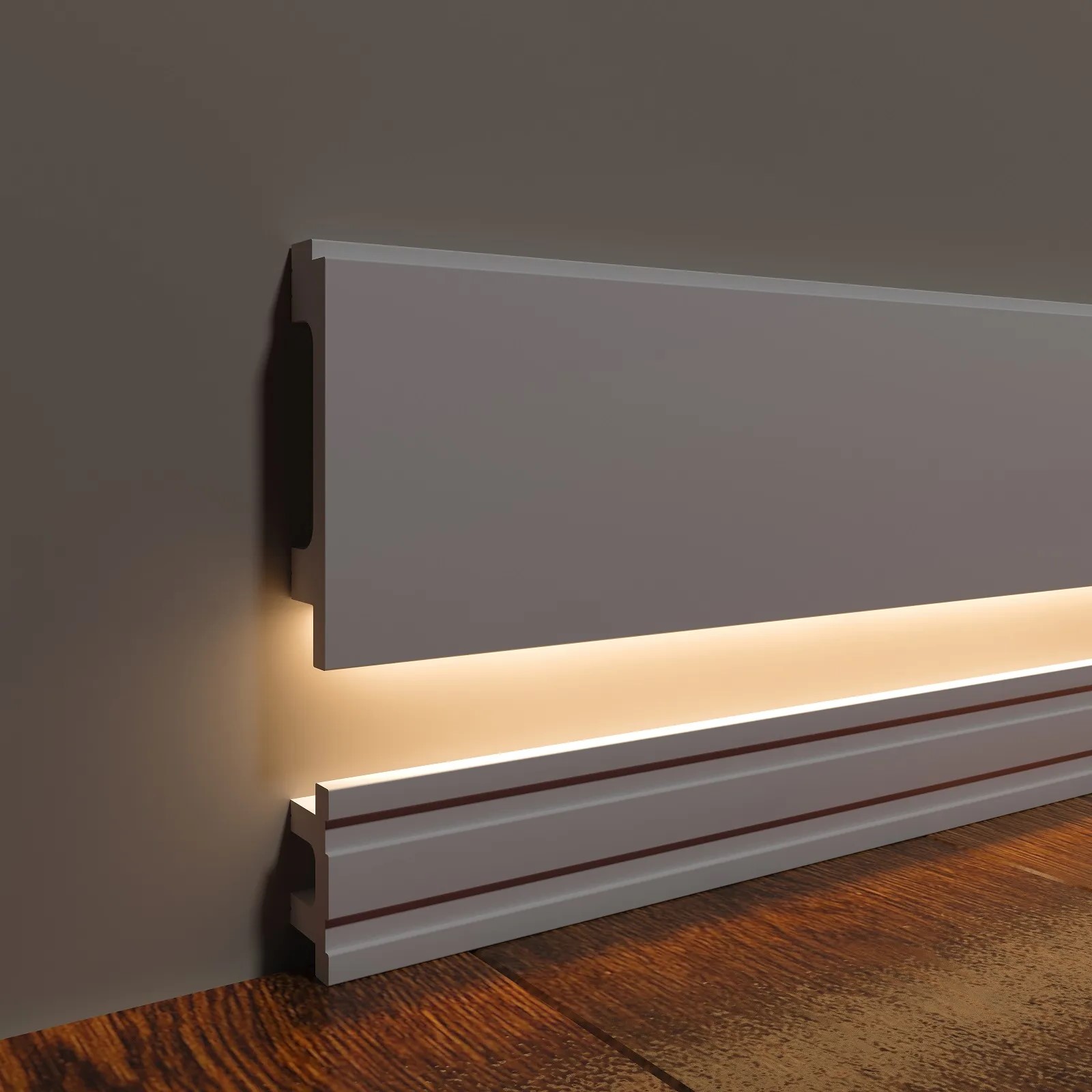 Молдинг из полистирола под покраску Decor-Dizayn Modern DD633 2000×36×18 фото в интерьере