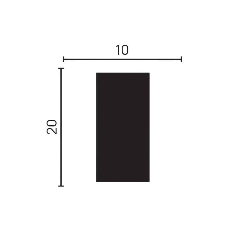 Молдинг из полистирола под покраску Decor-Dizayn Грани DD610 3000×20×10