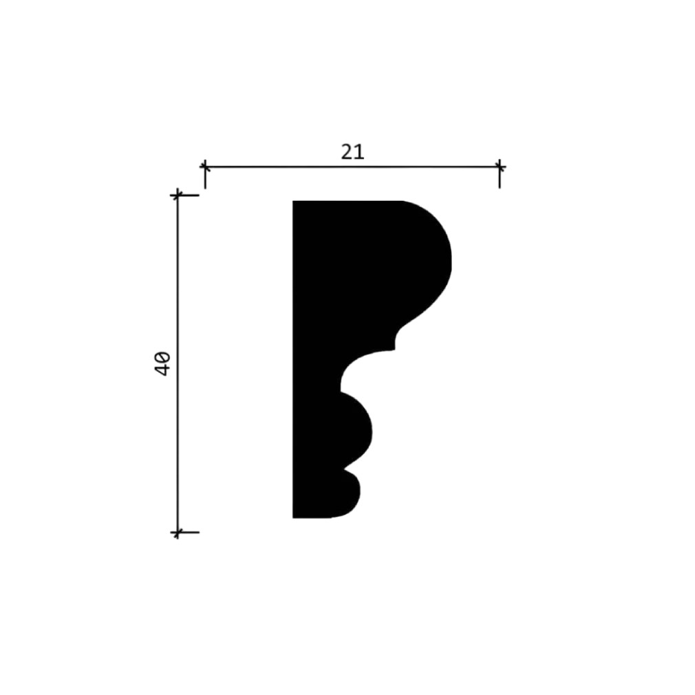 Молдинг из полистирола под покраску Decor-Dizayn DD608 2000×40×21