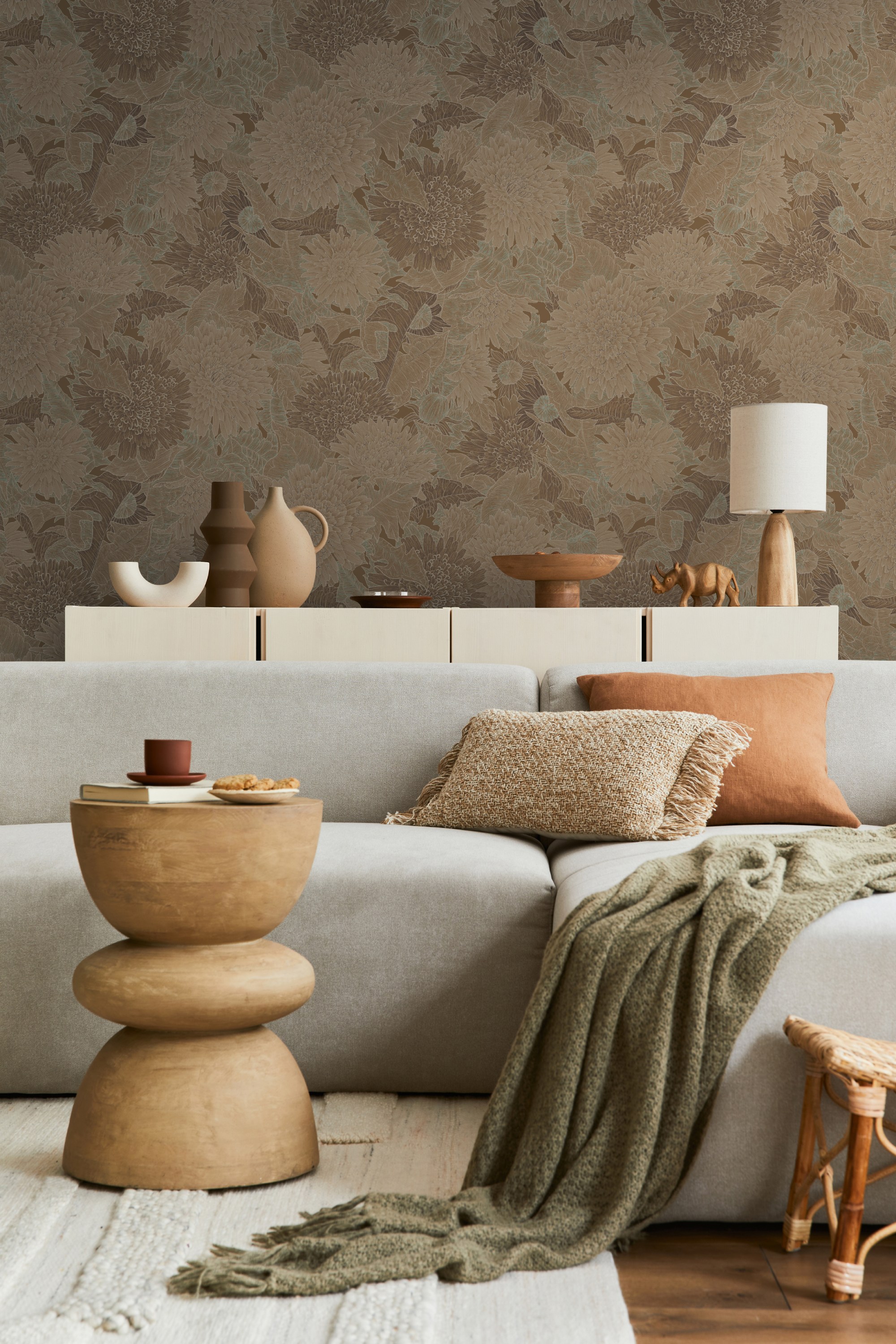 Обои Milassa Микадо Одуванчик KTS6 012 10,05×1 фото в интерьере