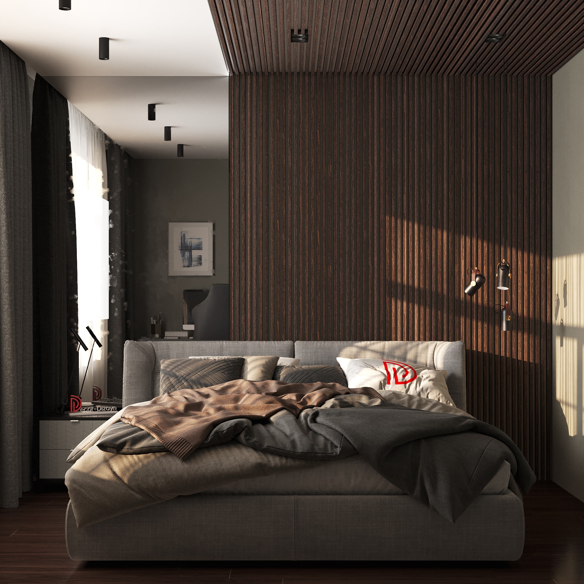 Рейка декоративная Decor-Dizayn 622-73SH 3000×20×20 фото в интерьере