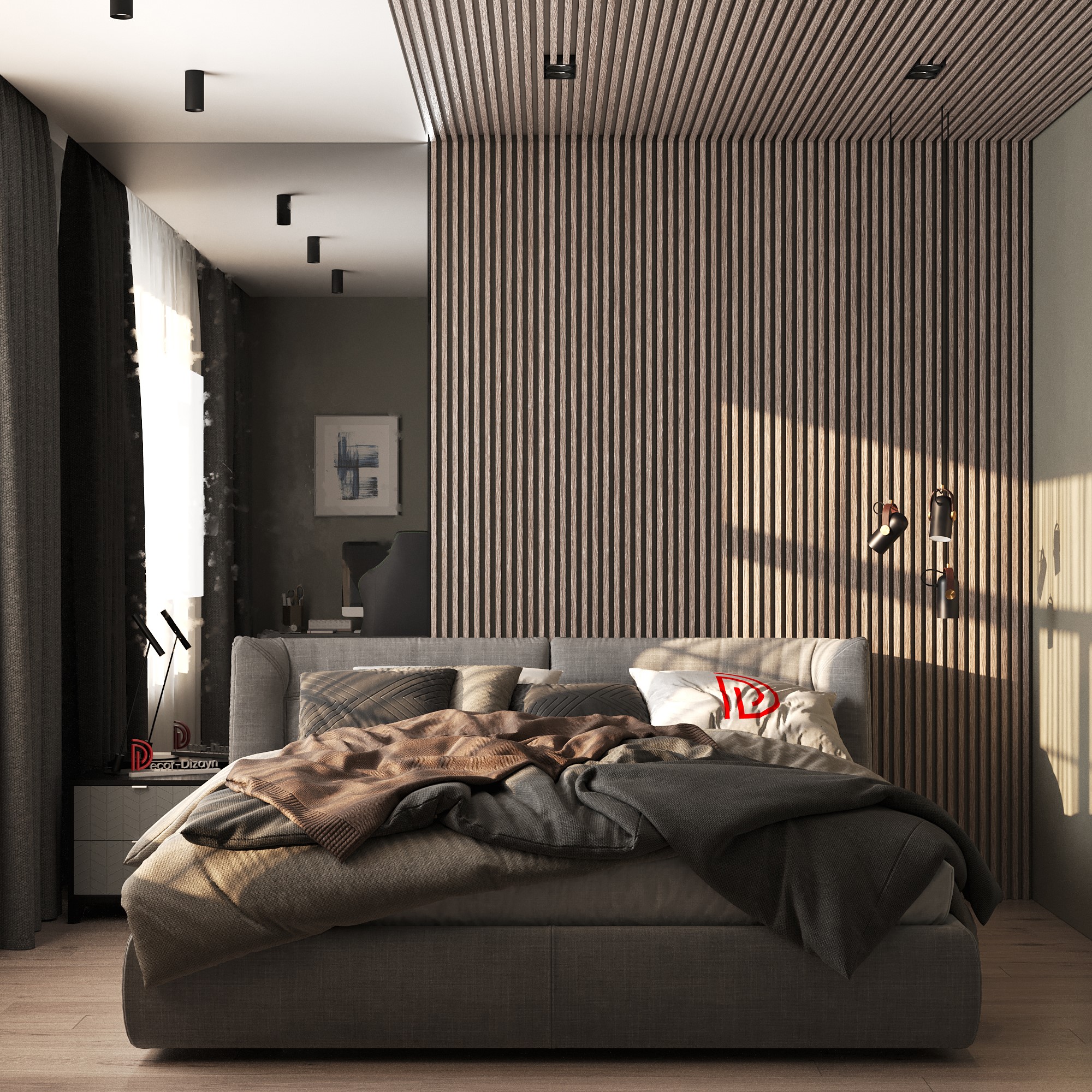 Рейка декоративная Decor-Dizayn 622-80SH 3000×20×20 фото в интерьере