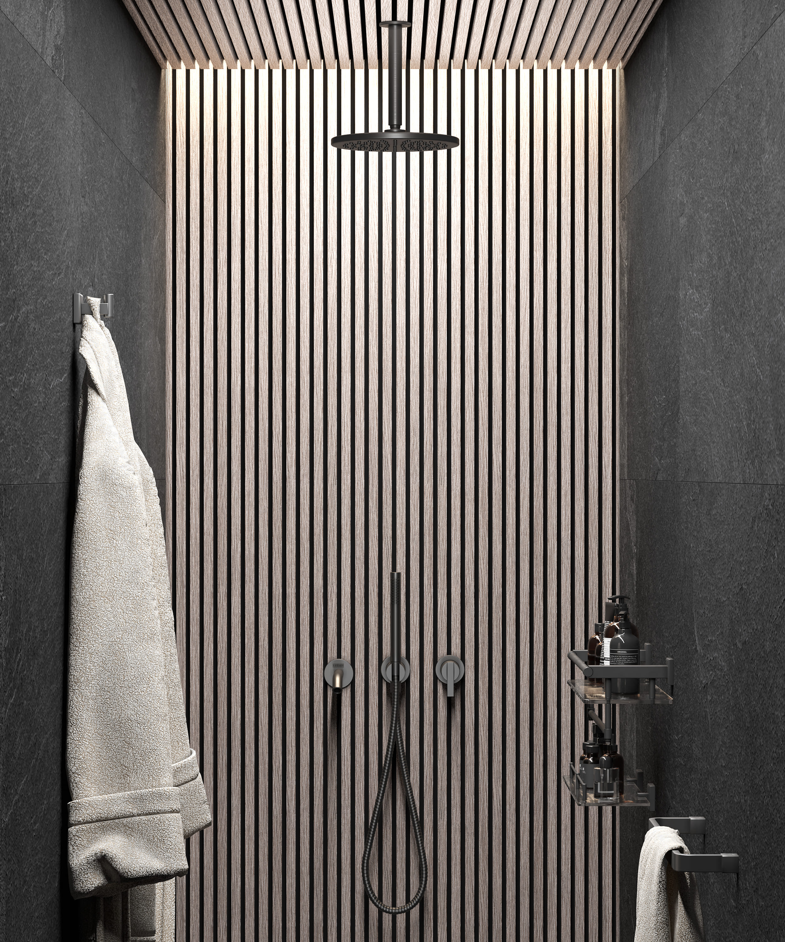 Рейка декоративная Decor-Dizayn 622-80SH 3000×20×20 фото в интерьере