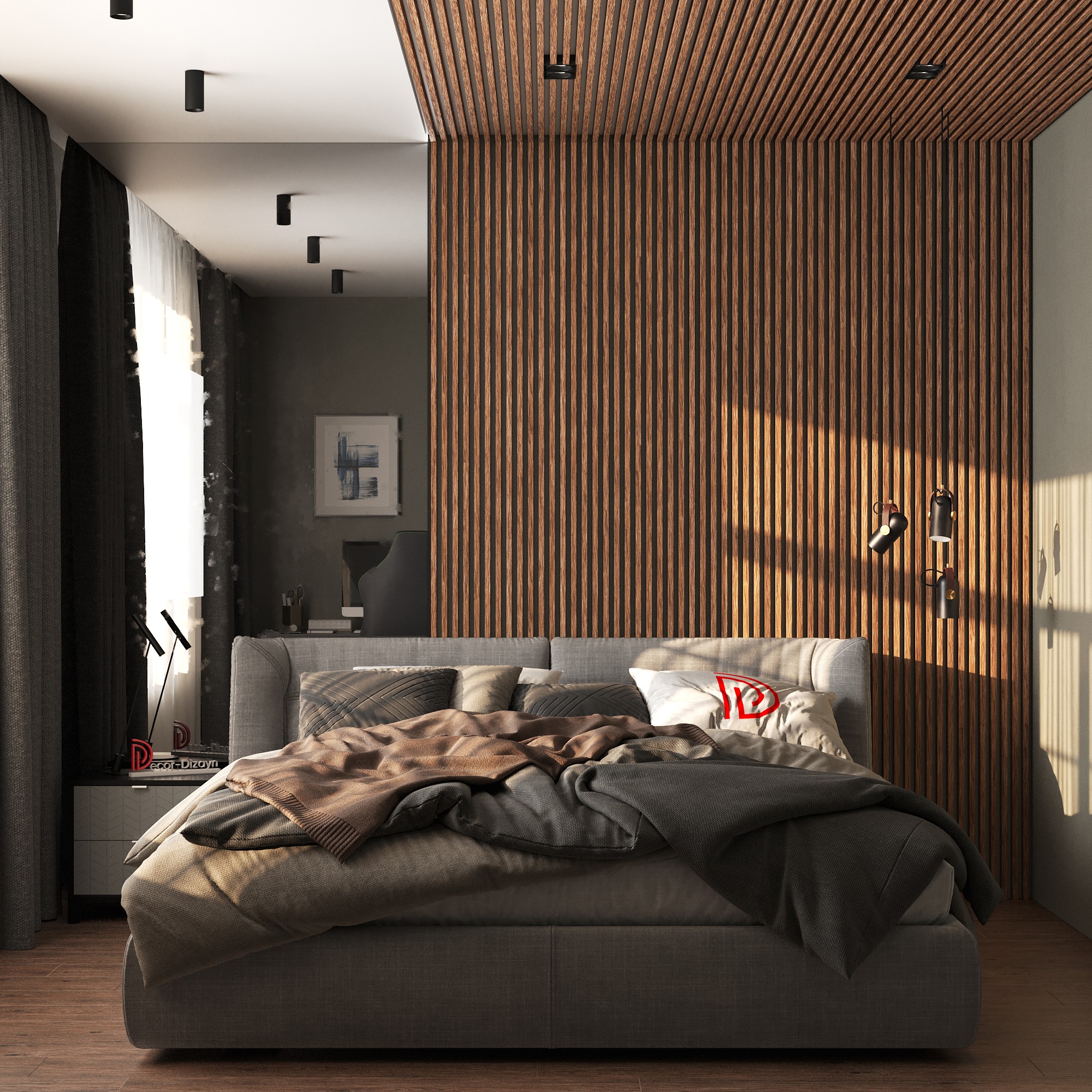 Рейка декоративная Decor-Dizayn 622-83SH 3000×20×20 фото в интерьере