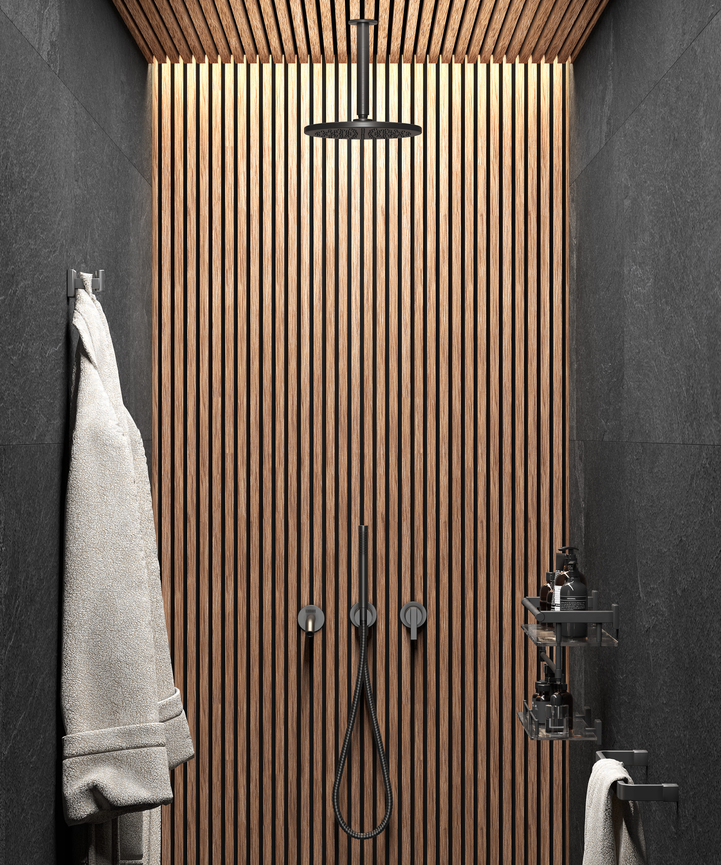 Рейка декоративная Decor-Dizayn 622-83SH 3000×20×20 фото в интерьере