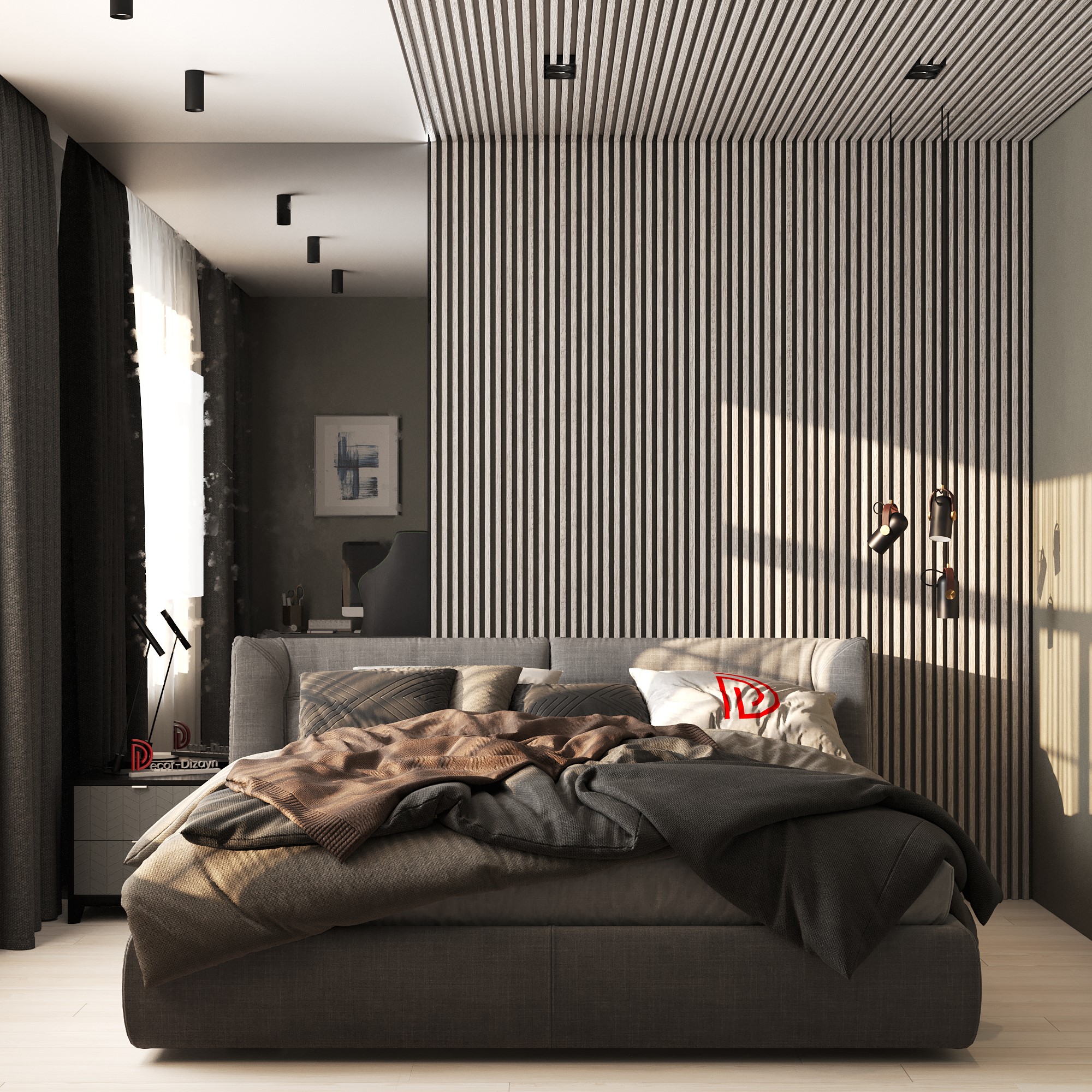 Рейка декоративная Decor-Dizayn 622-89SH 3000×20×20 фото в интерьере