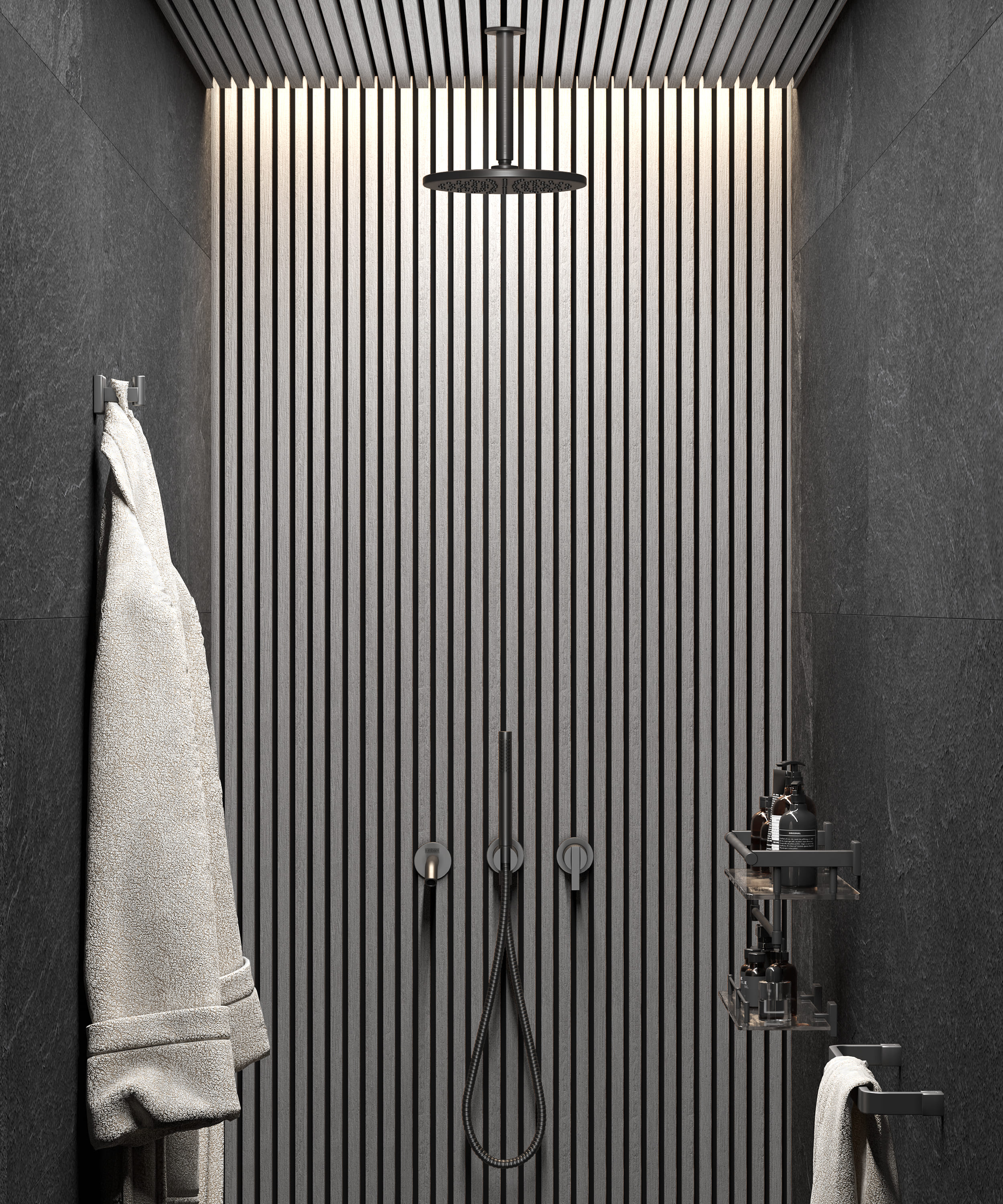 Рейка декоративная Decor-Dizayn 622-89SH 3000×20×20 фото в интерьере