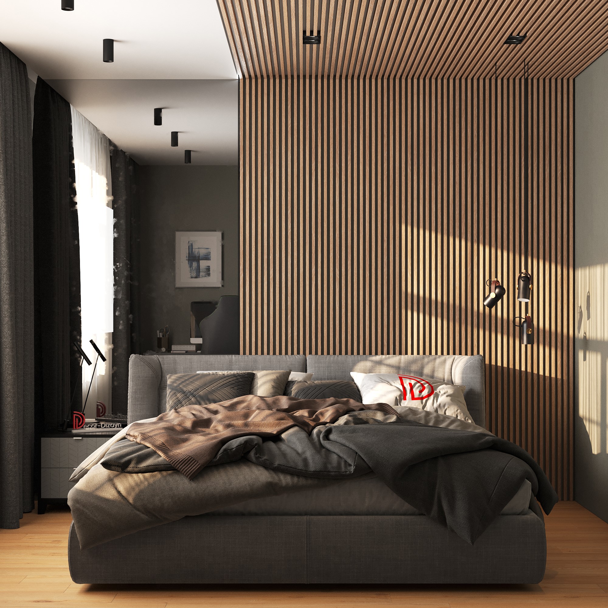 Рейка декоративная Decor-Dizayn 622-90SH 3000×20×20 фото в интерьере