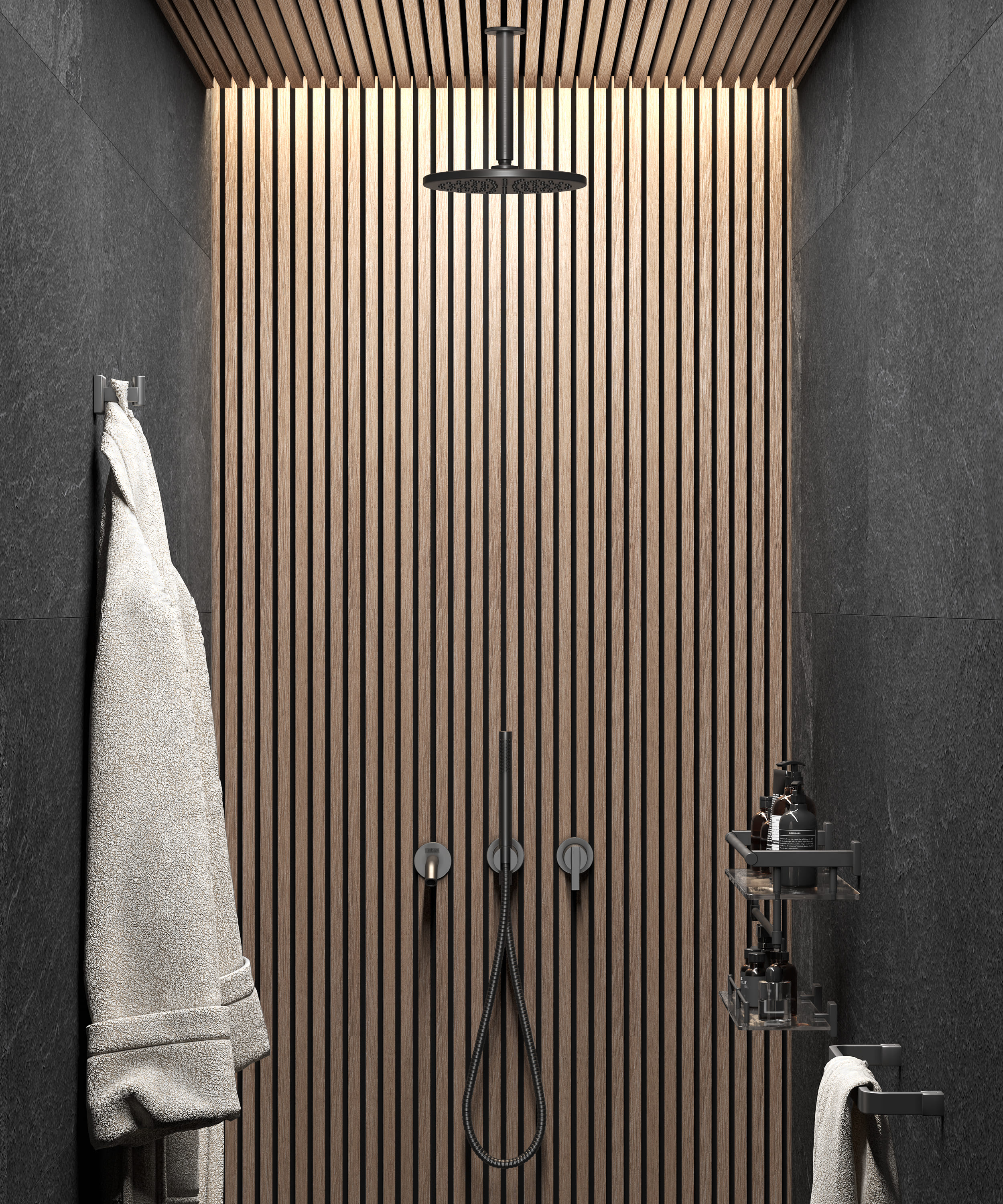 Рейка декоративная Decor-Dizayn 622-90SH 3000×20×20 фото в интерьере